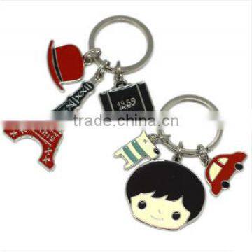 Wholesales Cartoon Metal Keychain / Customized Design Cute Key Chain