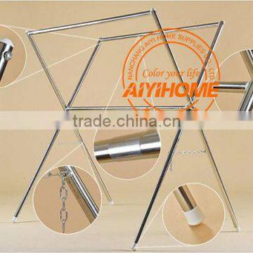 High quality stainless steel clothes hanging rack,folding clothes drying rack,hanging clothes drying rack