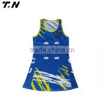 bulk polyester netball dress custom with no MOQ