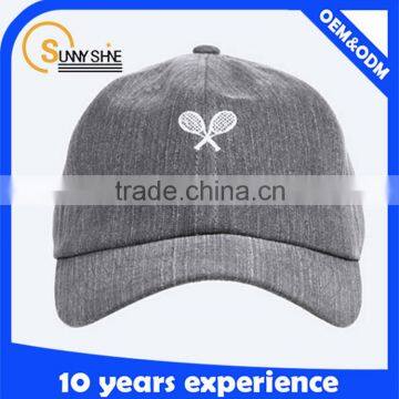 high quality factory price grey custom denim baseball cap