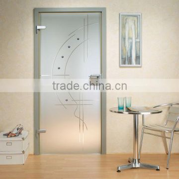 swing door with frosted glass