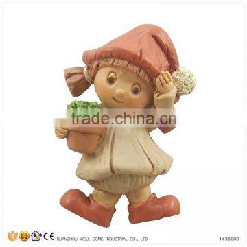 Resin Magnets Little Girl Garden Statues Wholesale