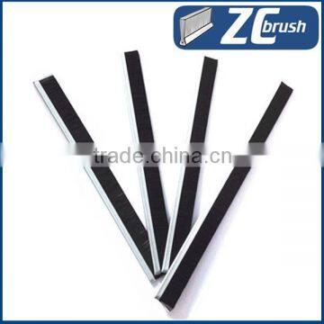 Metal channel door weather nylon brush