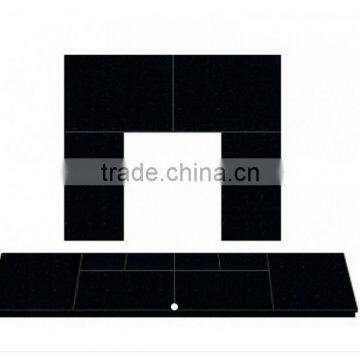 black granite fireplace hearths