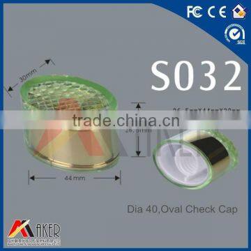 40mm Oval Check Plastic cap for cosmetic tube