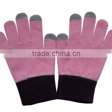 Acrylic Knitted Touch screen gloves