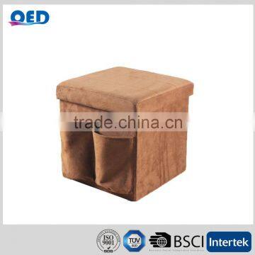 Multi Functional Affordable Folding Storage Leather Ottoman Pouffe photo-3