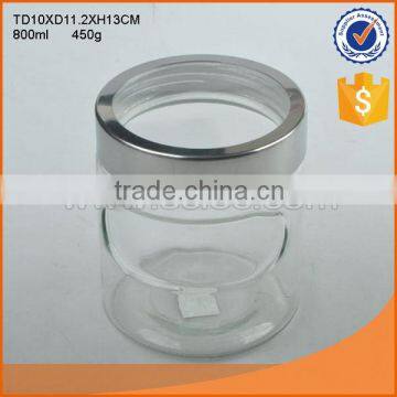 Wholesale 880ml high quality glass storage jar with screw lid