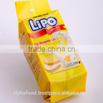 LIPO Cream 135g/bag Egg cookies - HALAL BISCUITS