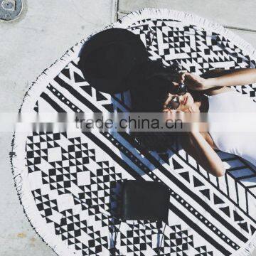 hot selling Stylish & Trendy Round Beach Towels mandala with tassels