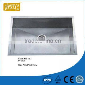 single drain stainless steel sink