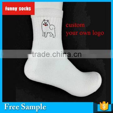 2016 Hot Sale Custom Embroidery Logo Anklet Socks photo-2