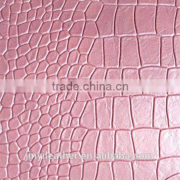 2016 hot sell crocodile design pvc synthetic &artifical leather for bag guangzhou china factory dirtect sell