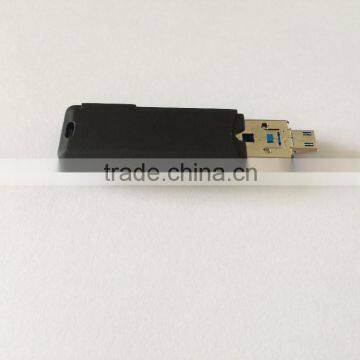2 In 1 USB 3.0 and OTG/Micro USB 2.0 All-in-One Card Reader for Smartphone and PC