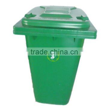 Outdoor garbage bin with wheels