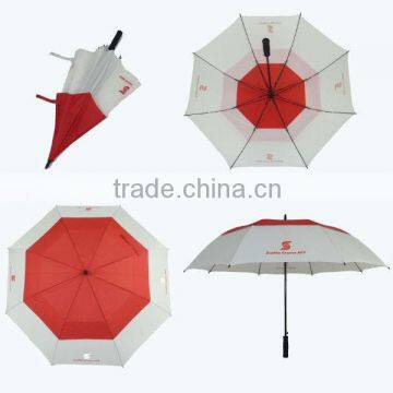 60" Arc Big Golf Size Eva Handle Double Canopy Umbrella