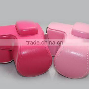 Factory lovely leather Camera Bag for Samsung NX3000 in Dongguan