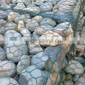 Hexagonal Gabion Box, Hexagonal Gabion Mattress Galvanized/PVC coated/ Galfan(Factory)