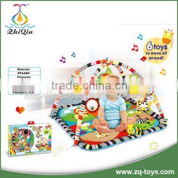 2016 popular baby play mat carpet with cartoon musical piano