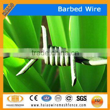 Best quality hot dipped galvanized 12 gauge barbed wire (many types)