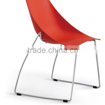 Home Furniture Leisure Plastic Chair with Metal Leg