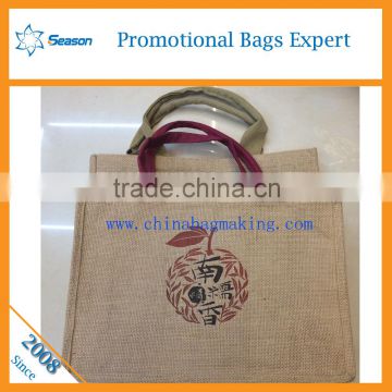 Promotional Wholesale cheap prices of recycle Shopping jute tote bags