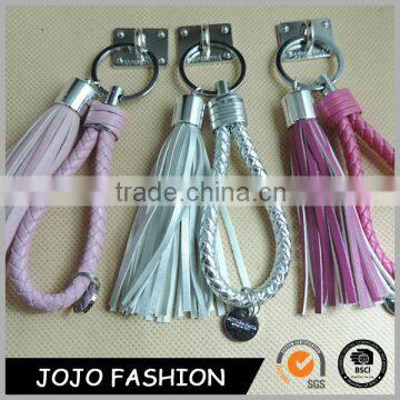 Decoration tassel key ring car wholesale keychain leather