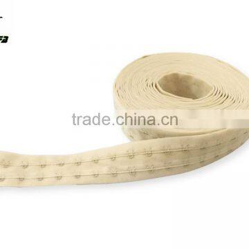 polyester long bra hooks and eyes tape with nylon coated eyes two rows 40mm width