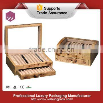 Wooden Craft Pen Box Window/Luxurious Wood Fountain Pen Drawer Box (WH-3926)