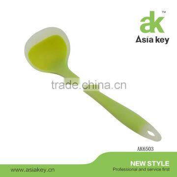 Eco-friendly silicone ladle kitchenware soup ladle nylon inside kitchen ladle