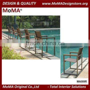 MA089R Outdoor Steel Restaurant Furniture Good Qquality Aluminium Dining Table And Chairs Set photo-2