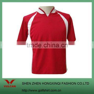 Yarn dyed heavy cotton short sleeve men's rugby shirt