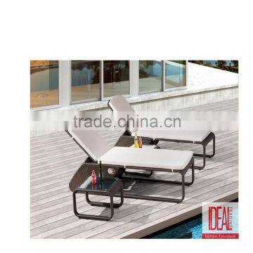 modern Outdoor Rattan Wicker Lounge Chair,Wicker Sunbed,Used Hotel Pool Furniture Sun Lounger