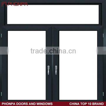 Best price of aluminum window Paris fashion style casement window with louver