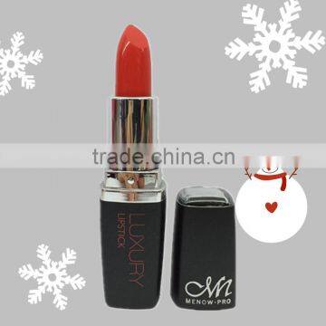 Menow matte longlasting lipstick red color black rectangular tube lady xmas gifts