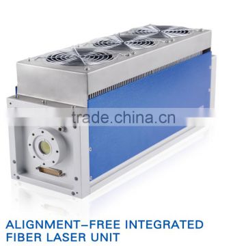 Alignment-free intergrated fiber laser unit/fiber laser/laser unit