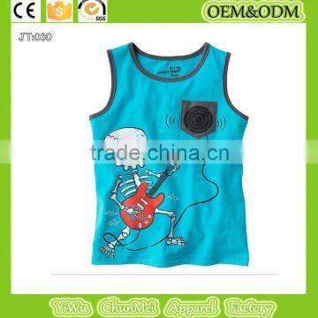 2015 new boys Skull t-shirt100% cotton t-shirt Skull t -shirt child t-shirt kids t-shirt