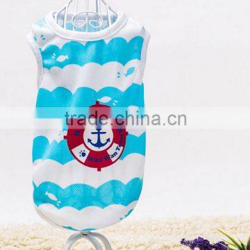 Summer Cool Pink Blue Sailor Anchor Vest Tank Cat Dog Pet Wear Pet Apparel photo-2