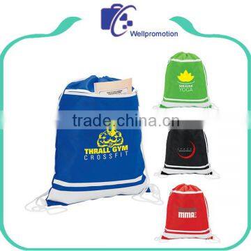 Polyester Draw String Bag String Backpack Promotional Bags For Shopping photo-6