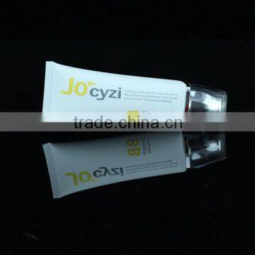 white cosmetic oval tube with shiny screw cap made in China supplied in bulk