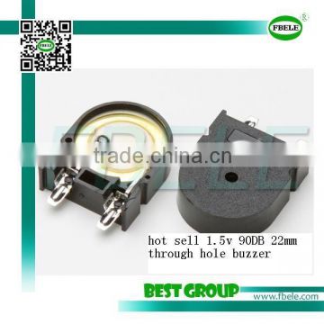 hot sell 1.5v 90DB 22mm through hole buzzer FBPT2220