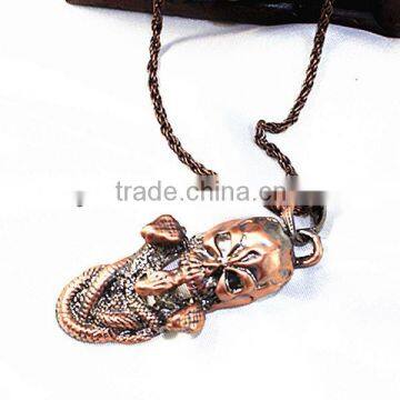 Alloy skull pendant statement necklaces for women