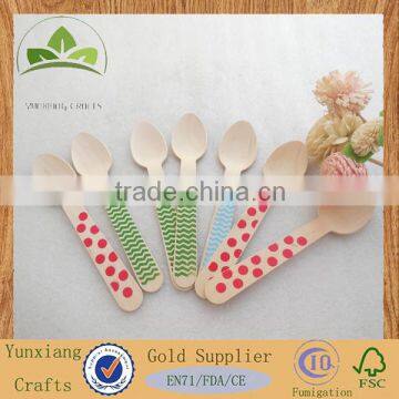 Disposable Mini wooden spoon Wooden scoop for Cake