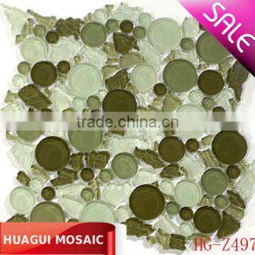 Glass mozaic pattern tile for backsplash HG-Z497