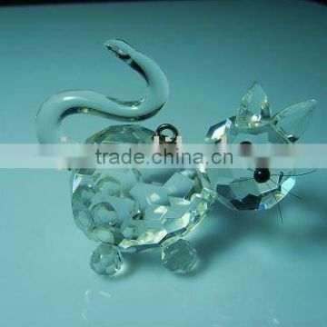 #AP-122,lovely crystal cat figurine