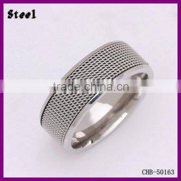 Wholesale Fashion Design 316L Surgical Steel Nets Surface New Design Finger Ring