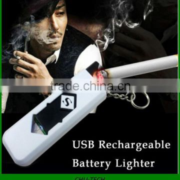 USB Rechargeable Battery Lighter Portable Electronic Cigarette Tobacco Cigar Flameless Windproof Lighter No Gas/Fue