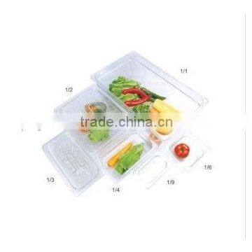 High Quality Polycarbonate Rectangle Food Storage Pan\PC all size food pan/PC food pan display stand/clear/cover/notched c