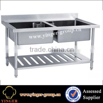 double bowl small square kitchen stainless steel sink