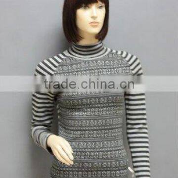 2011-LS126 LADIES LONG SLEEVE MOCK NECK PULLOVER SWEATER